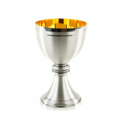 Cálice Prateado com Pormenores Trabalhados