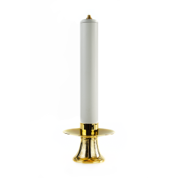 Castiçal Dourado com Vela de Cera Liquida