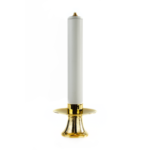 Castiçal Dourado com Vela de Cera Liquida Castiçal Dourado com Vela de Cera Liquida