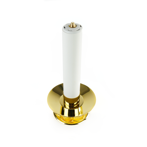 Castiçal Dourado com Vela de Cera Liquida Castiçal Dourado com Vela de Cera Liquida