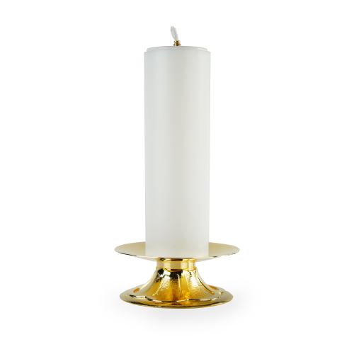 Castiçal Dourado com Vela de Cera Liquida Castiçal Dourado com Vela de Cera Liquida