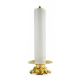 Castiçal Dourado com Vela de Cera Liquida Castiçal Dourado com Vela de Cera Liquida
