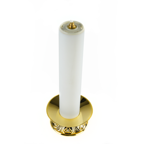 Castiçal Dourado com Vela de Cera Liquida Castiçal Dourado com Vela de Cera Liquida