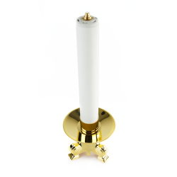 Castiçal Dourado com Vela de Cera Liquida