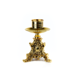 Castiçal Dourado Trabalhado