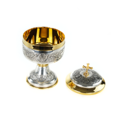 Píxide Prateada e Dourada JHS (Grande)